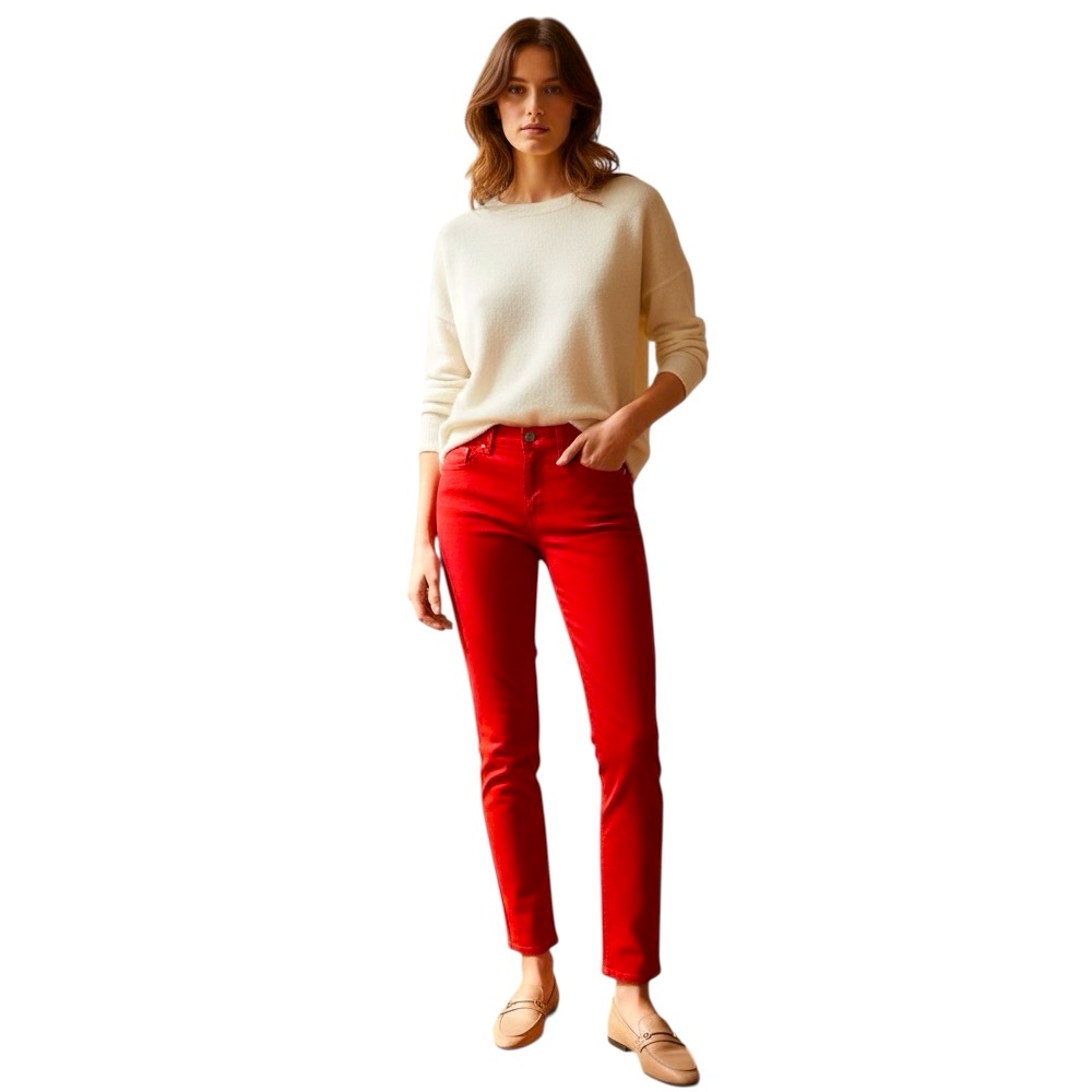 NWT Ksubi ‘LaFemme’ Skinny Jean in Ruff Rocker Red Size 25